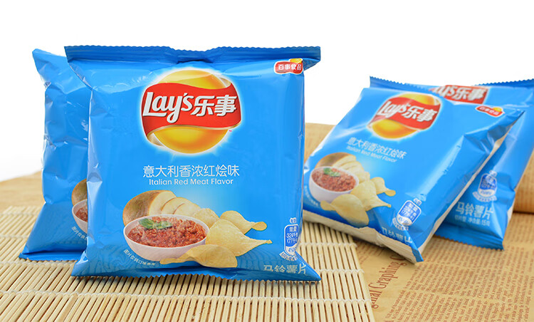 乐事薯片膨化零食男女儿童原味番茄黄瓜多口味12克包多口味混搭20包