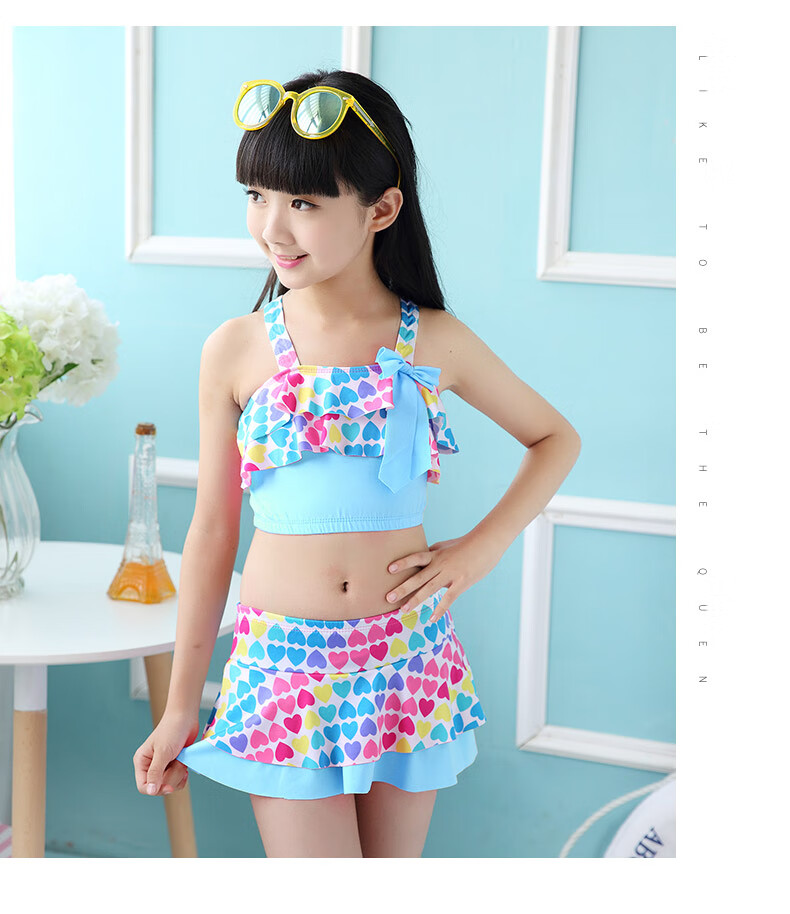 泳装儿童 1806 粉色6件套餐 s建议身高(  品牌: 争型 商品名称:小女孩