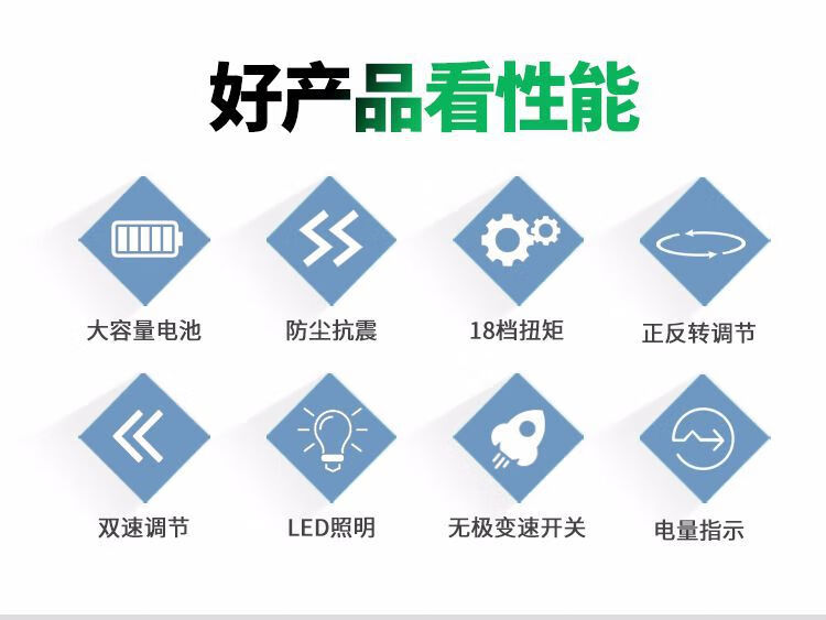 顾维21v充电手电钻电动螺丝刀批起子机多功能家用工具锂电冲击钻21v