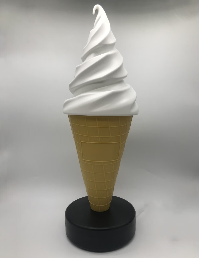 致巧玖亚迪60cm高冰淇淋模型灯七彩变色宣传摆件冰激凌模型装饰广告