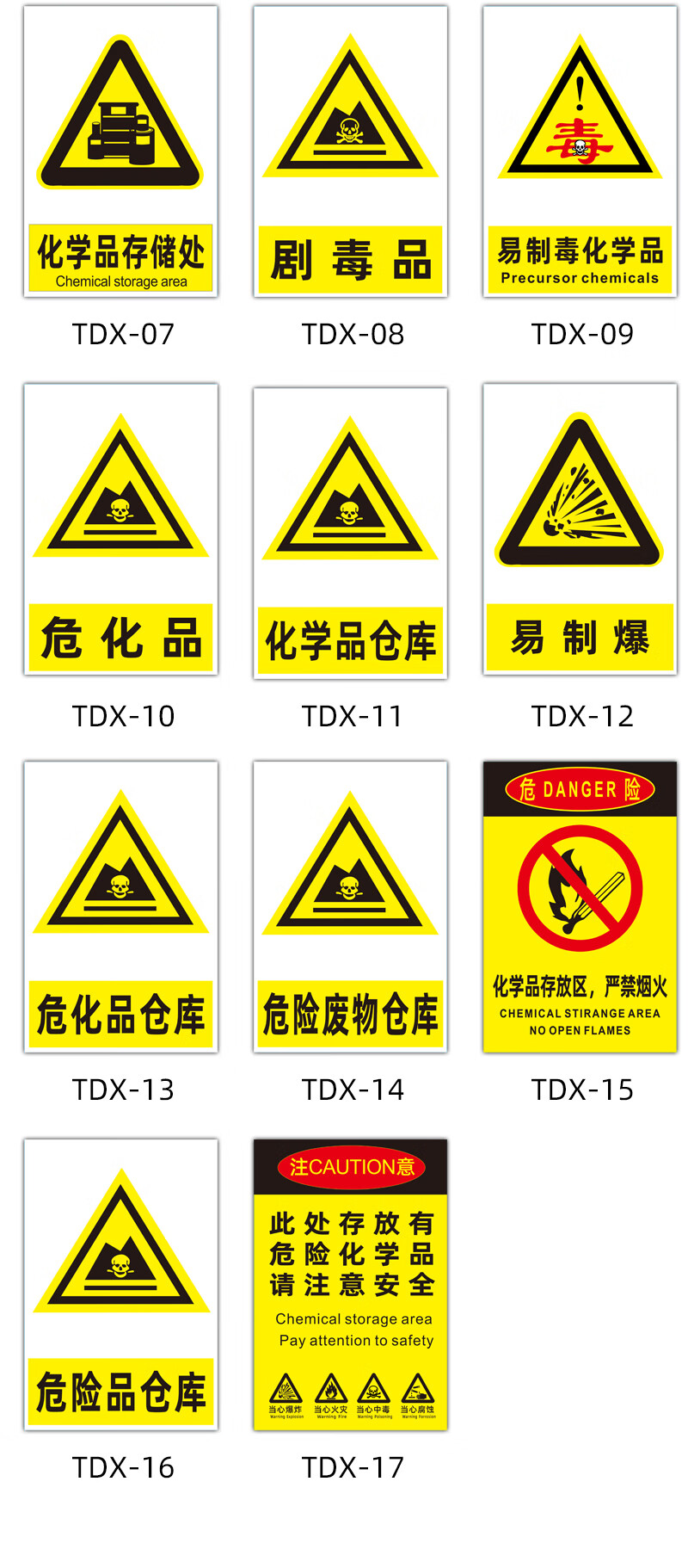 彬策危化品标识危险品标志牌化学品标识牌危废仓库严禁烟火警示牌未经