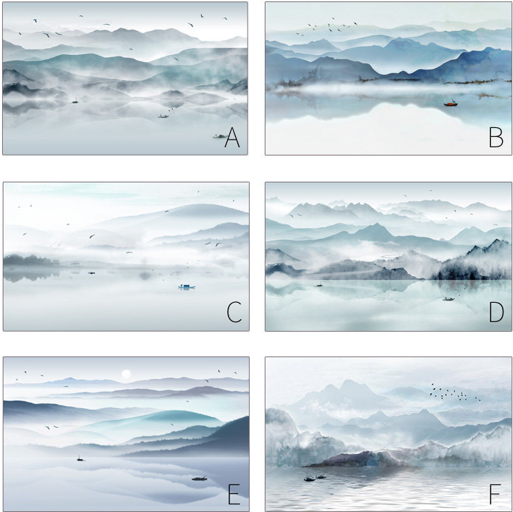 3d新中式水墨山水画意境墙纸5d客厅电视背景墙壁纸8d室内影视墙壁布