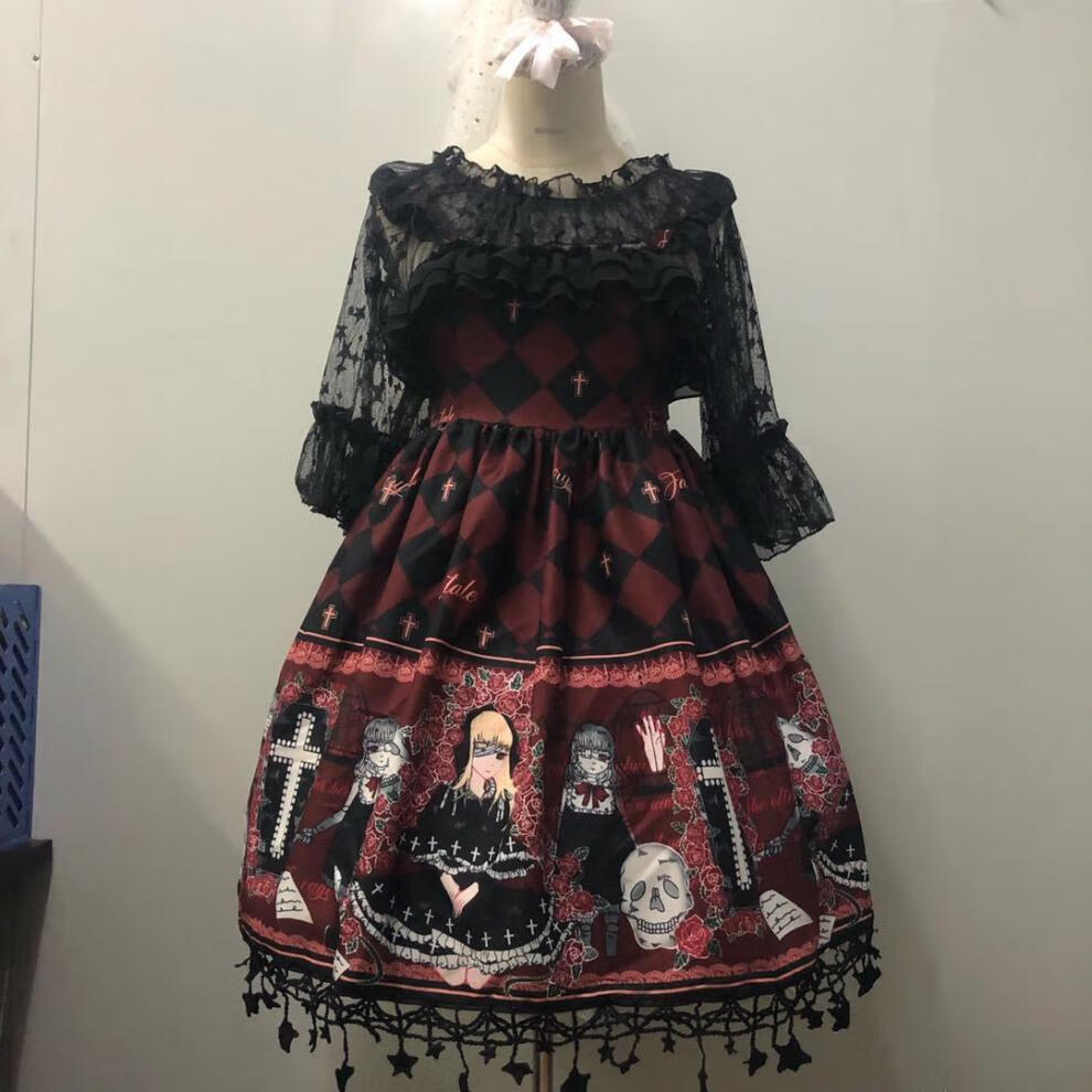 夏季女装日系亡灵少女原创lolita洛丽塔洋装暗黑系k吊带连衣裙萝莉塔