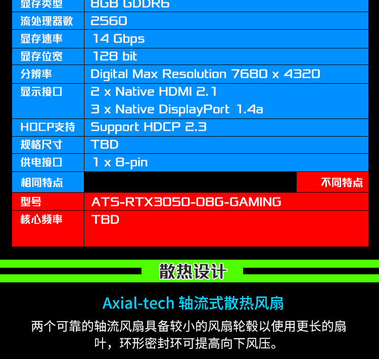 华硕asus巨齿鲨atsrtx3050o8ggamingdual系列2060游戏独立显卡dualrtx