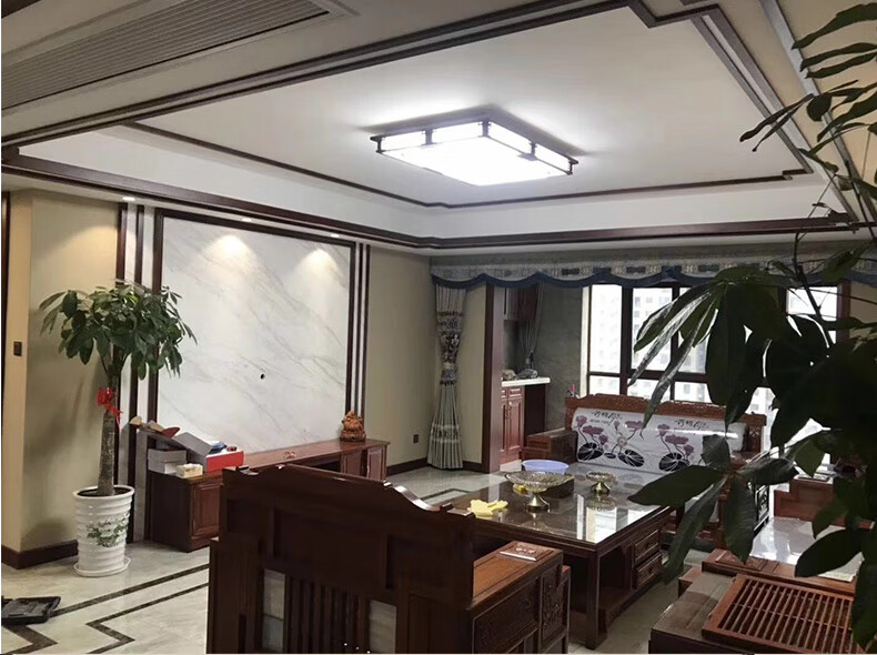 中式平板实木背景线条吊顶装饰木线条背景墙边框平板压边收边条 2根起