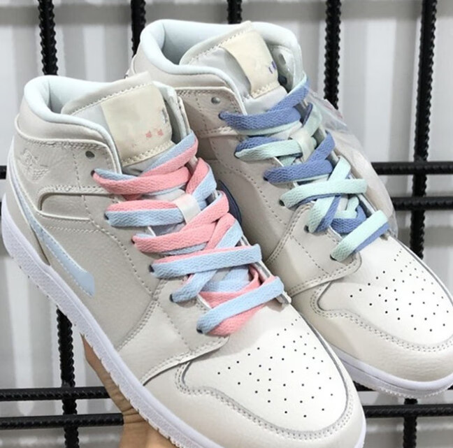 适配空军一号af1aj1耐克mid果冻四色鸳鸯鞋带马卡龙aj3小白鞋鞋带 全