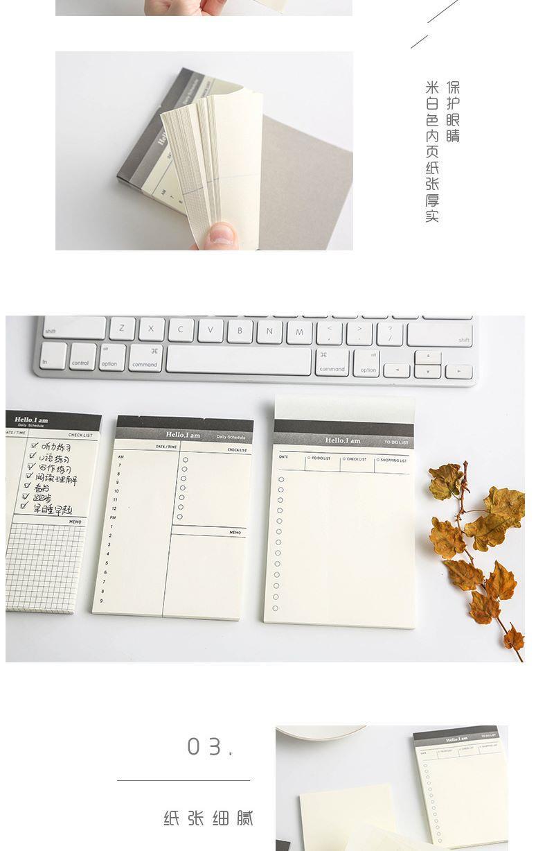 f简约风商务日计划本便签本可撕记事本办公桌面日程备忘录创意文具
