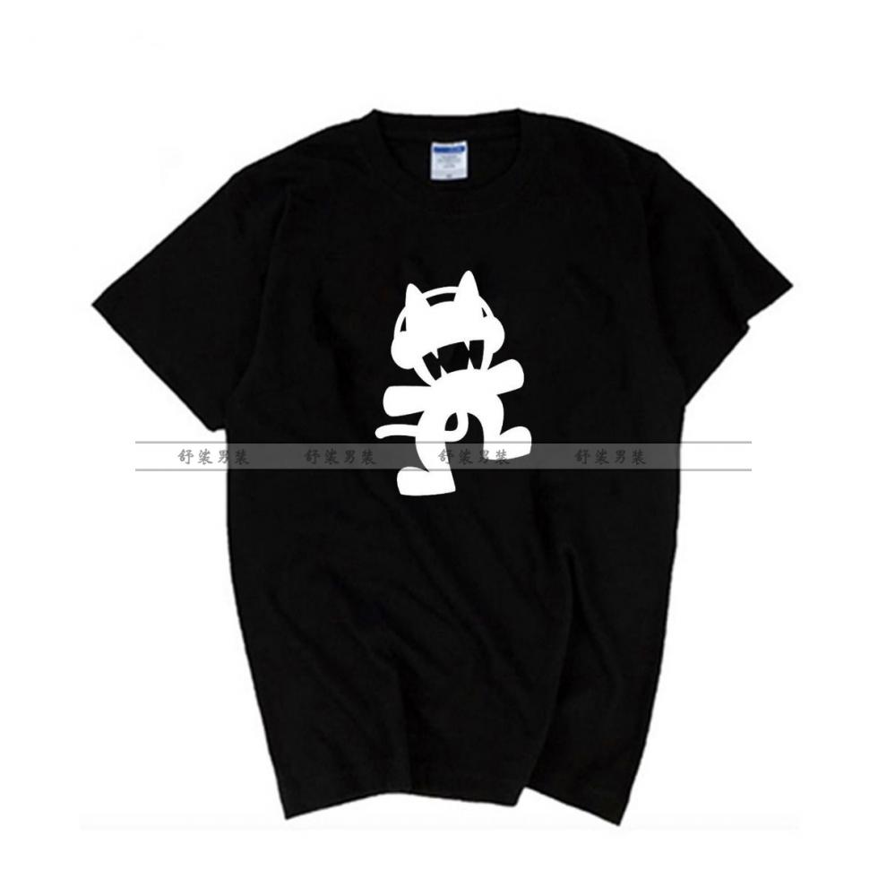 舒裟百大djmonstercatlogotee怪猫厂t恤media电音节202白色a款xs