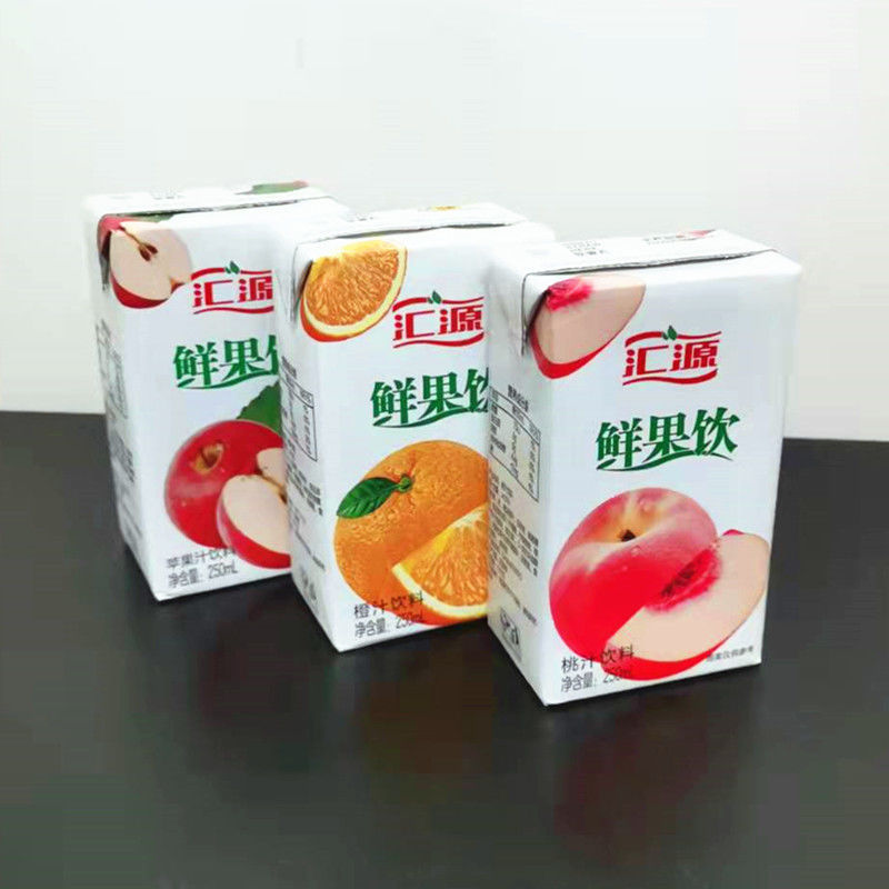 1022盒装鲜果饮200250ml桃汁橙汁苹果蓝莓芒果汁外卖饮料桃5橙5250ml