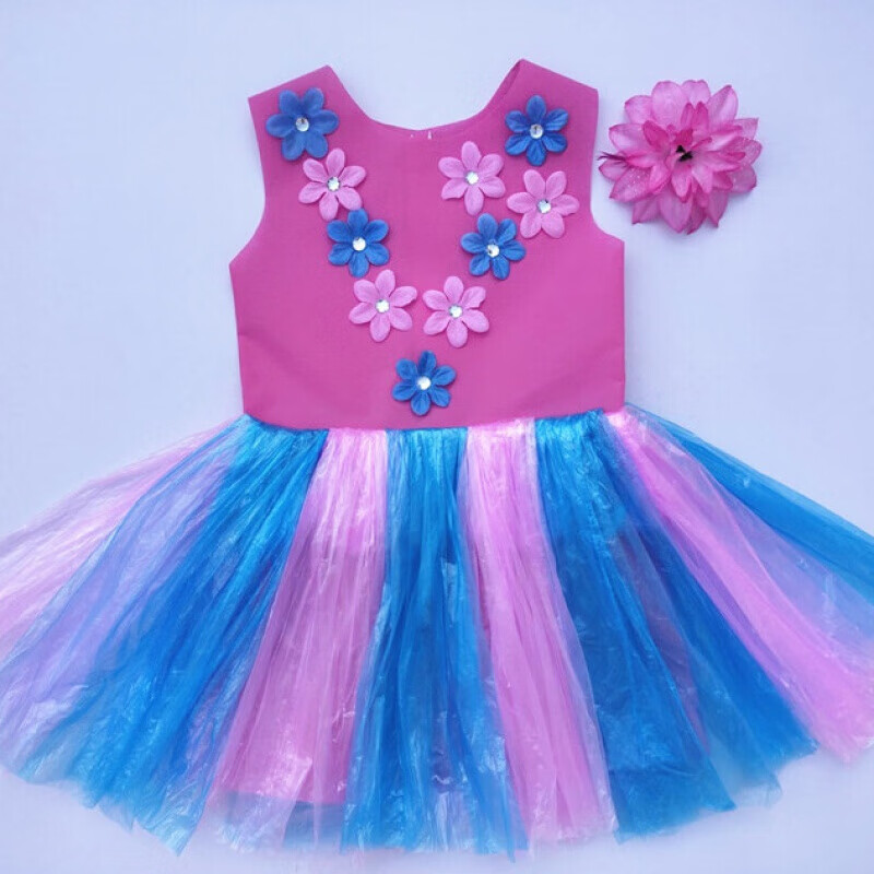 儿童环保走秀服装时装手工自制创意亲子服装儿童时装秀diy材料手工