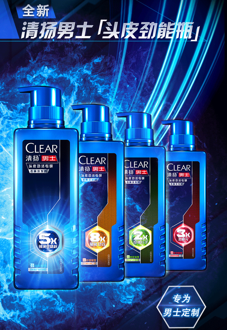 盒子清扬男士clearmen头皮劲能瓶eva联名礼盒5702合作定制联名周边
