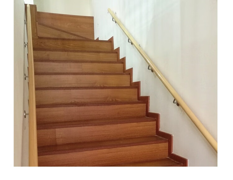 壁挂楼梯扶手 走廊扶手 室内实木楼梯 墙上用pvc实心仿木扶手 50扶手