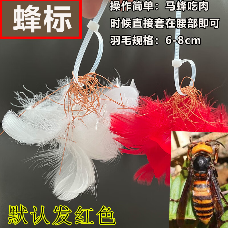 蜂标马蜂标20个装胡蜂标抓马蜂工具野外红娘金环黑尾虎头蜂标