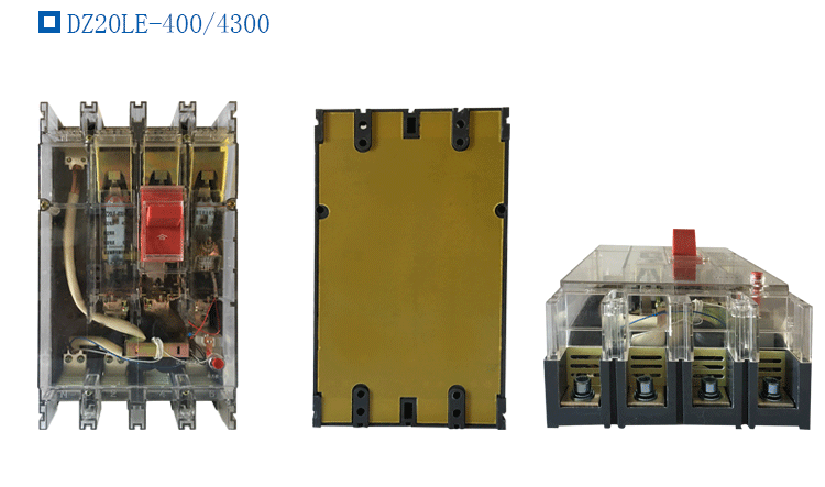 三相四线400a漏电断路器dz20l4004300透明塑壳漏电保护器空开4p100a4p