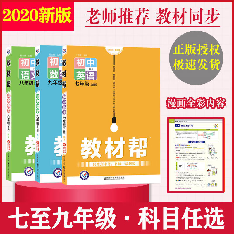 乐恩图书2021初中教材帮七年级下历史书语文课本全套初三下册教材全解
