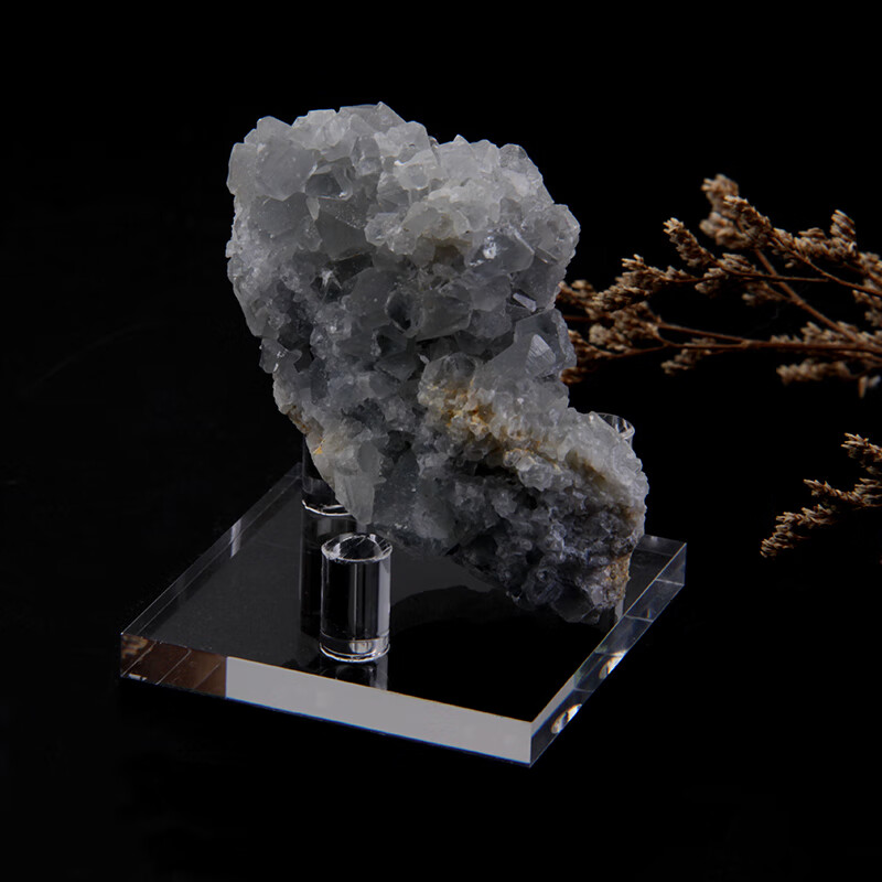 亚克力透明展示架水晶矿石原石矿物标本摆件置物架岩石奇石展示架6565