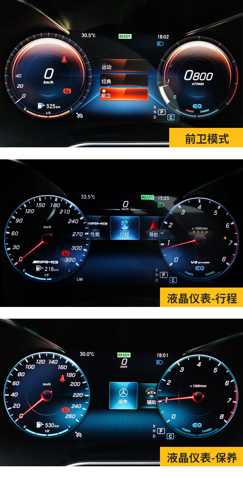 仪表盘e级e300lglc260lc级c260l全液晶仪表改装奔驰其它车型刷amg仪表