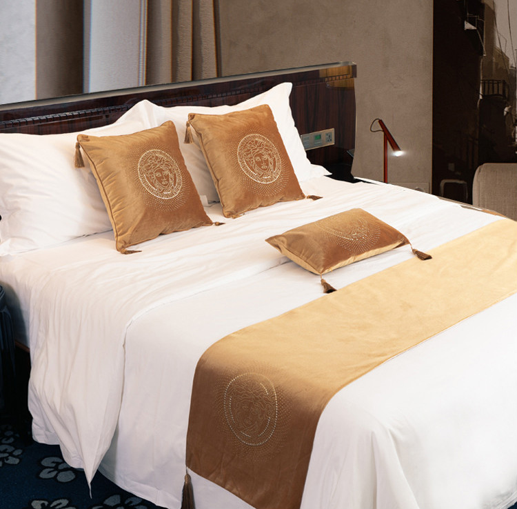 床旗轻奢宾馆酒店床上用品装饰布长条轻奢床尾巾民宿家用床搭垫床盖