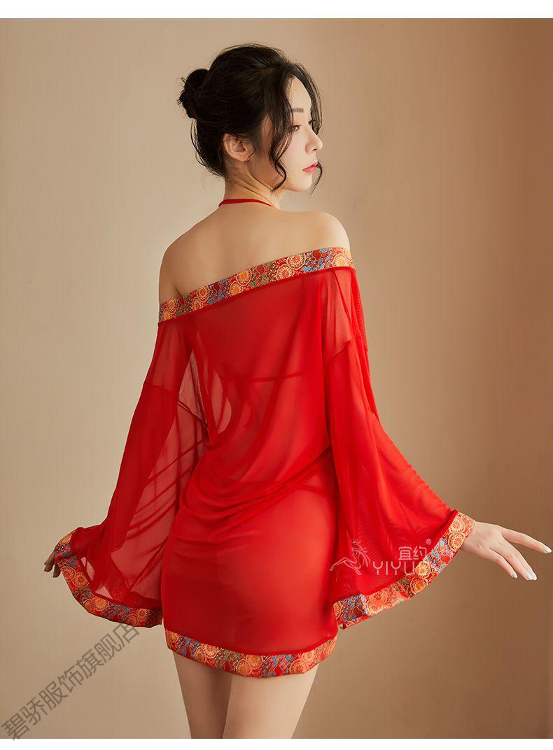 新品情趣制服性感肚兜式内衣女古代寝服情趣诱惑洞房睡衣古典风亵衣