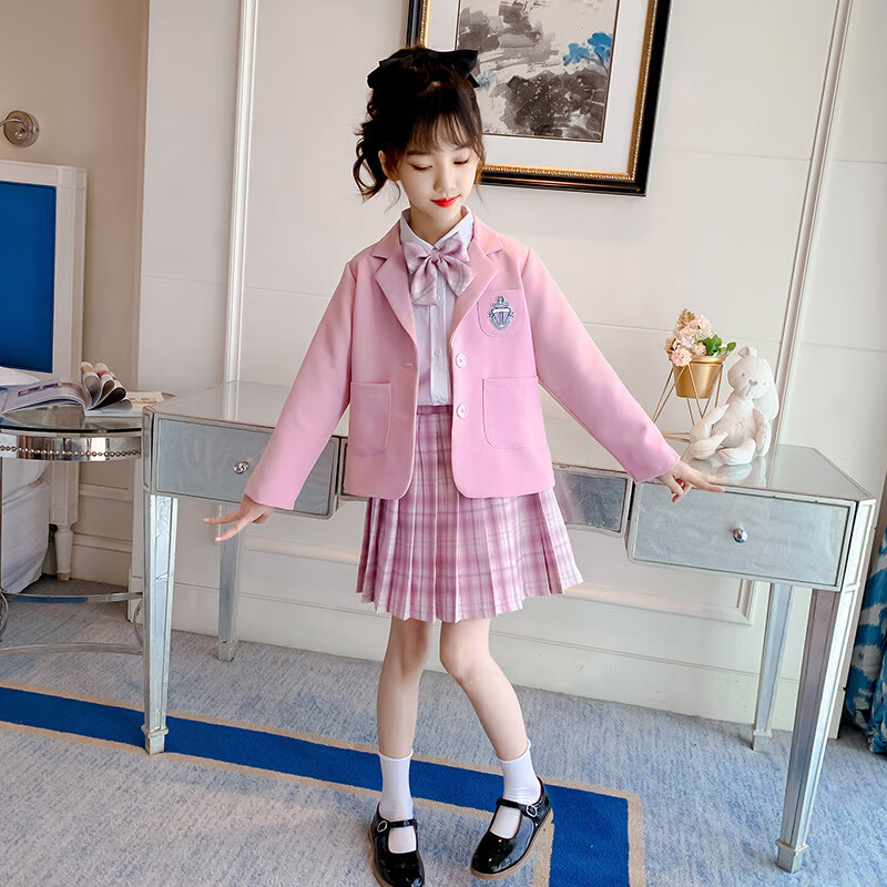 小学生9裙子10中大童jk衣服女孩夏季三西装外套酷女童韩系儿童装上学
