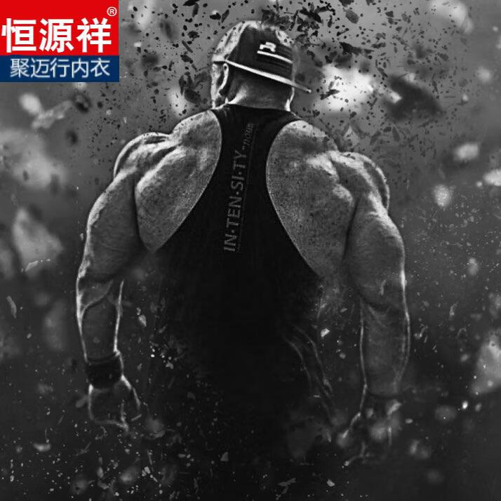 男人工字背心惩罚者骷髅男工字背心 健身服大码宽松健美力量举无袖t恤
