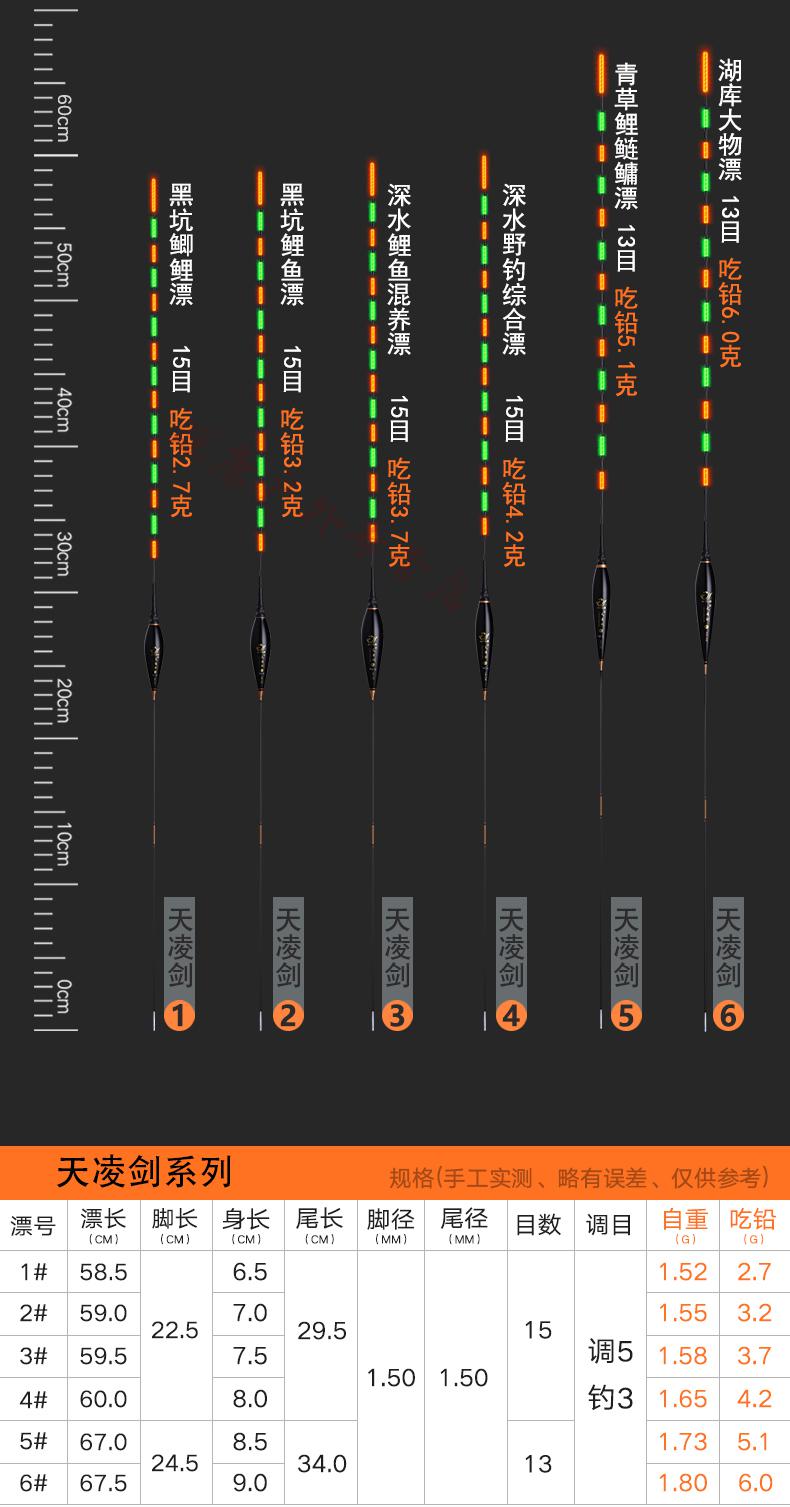 黄金眼渔具官方钓鱼夜光漂加长日夜两用流氓漂夜光黑坑鲤鱼60cm浮漂