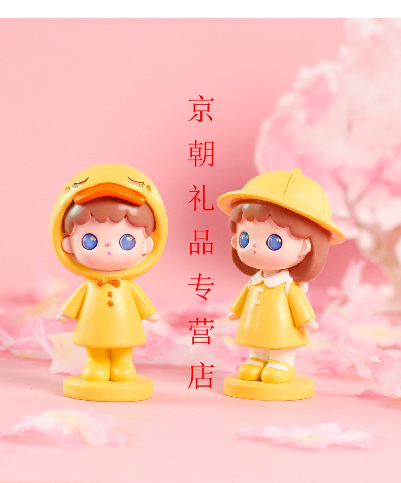 卡通可爱吹泡泡女孩公仔烘焙蛋糕装饰树脂摆件学生礼物顶真 许愿精灵