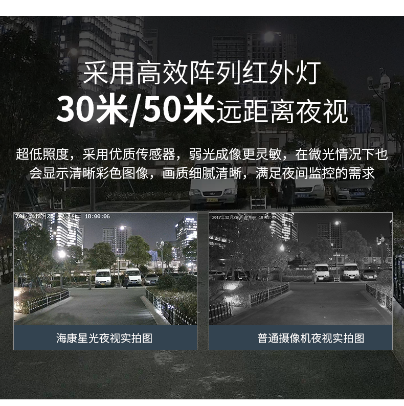 红外200万安防监控器户外400万800万【500万30米夜视半球】3356wd-i