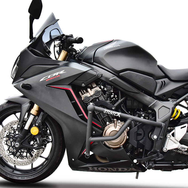 cbr650r防摔适用本田cbr650r护杠杠竞技杠球胶改装发动机架弹簧缓冲