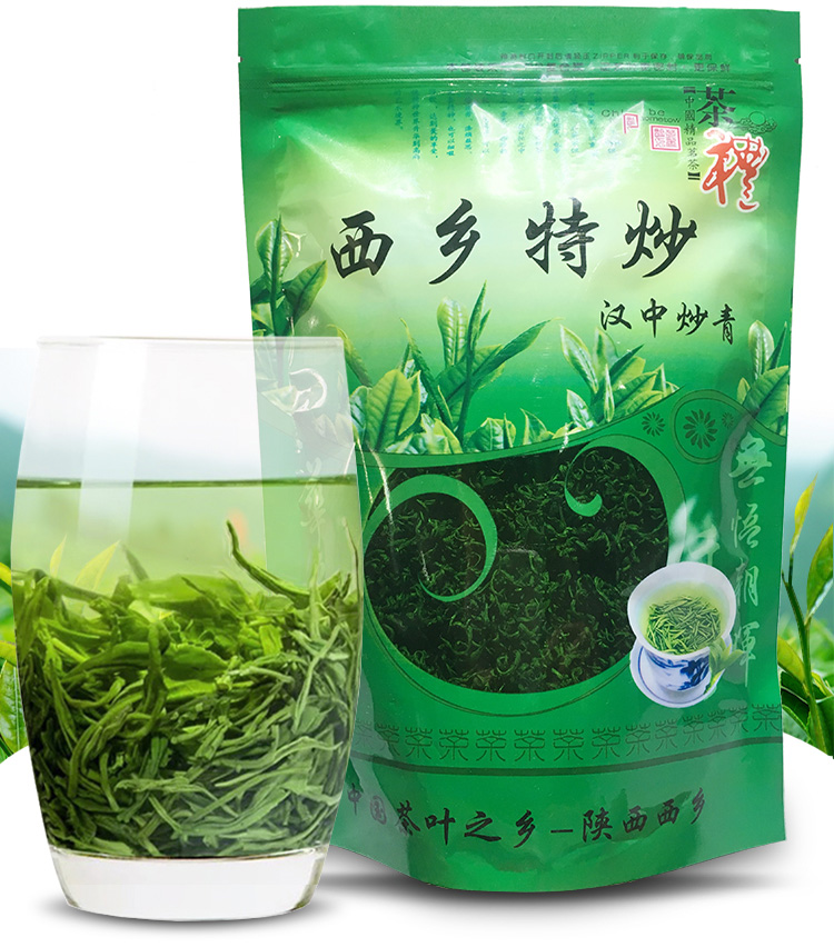 汉中绿茶炒青陕青茶叶陕南浓香耐泡富硒西乡特炒袋装500g