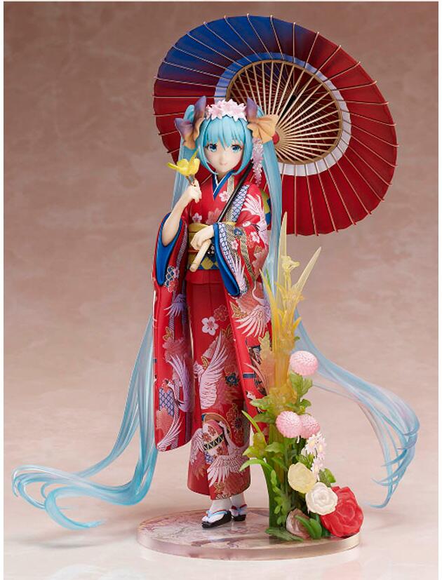 初音未来figma045仙鹤巫女雪可动二次元美少女礼物和服初音不可动现货