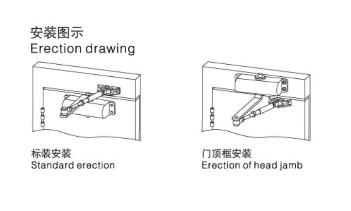 欧德闭门器液压缓冲闭门器工程家用自动关门器大号85kg