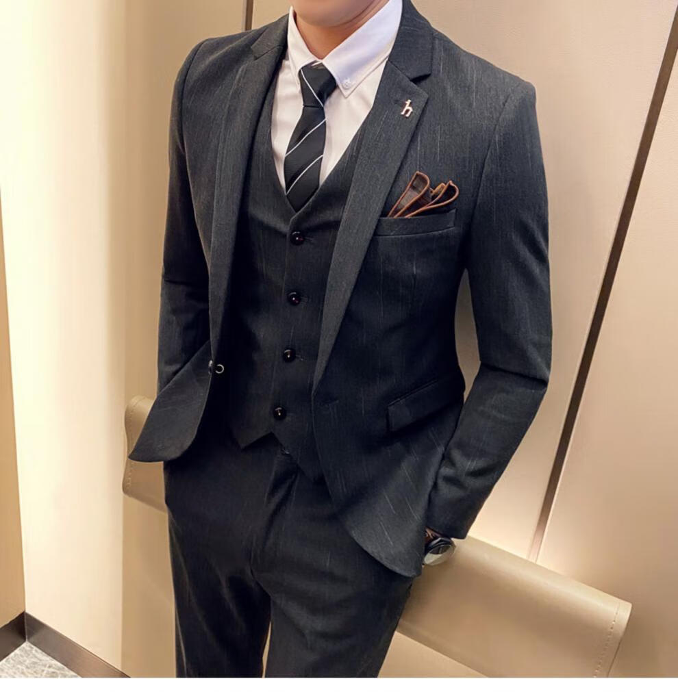 sunbairy品牌西服男款外套秋季新款帅气大码西装男套装青年修身韩版