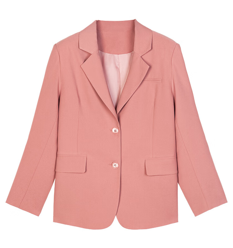 binlifei品牌女装茱萸粉色小西装外套感2021韩版春秋季新款英伦风轻奢