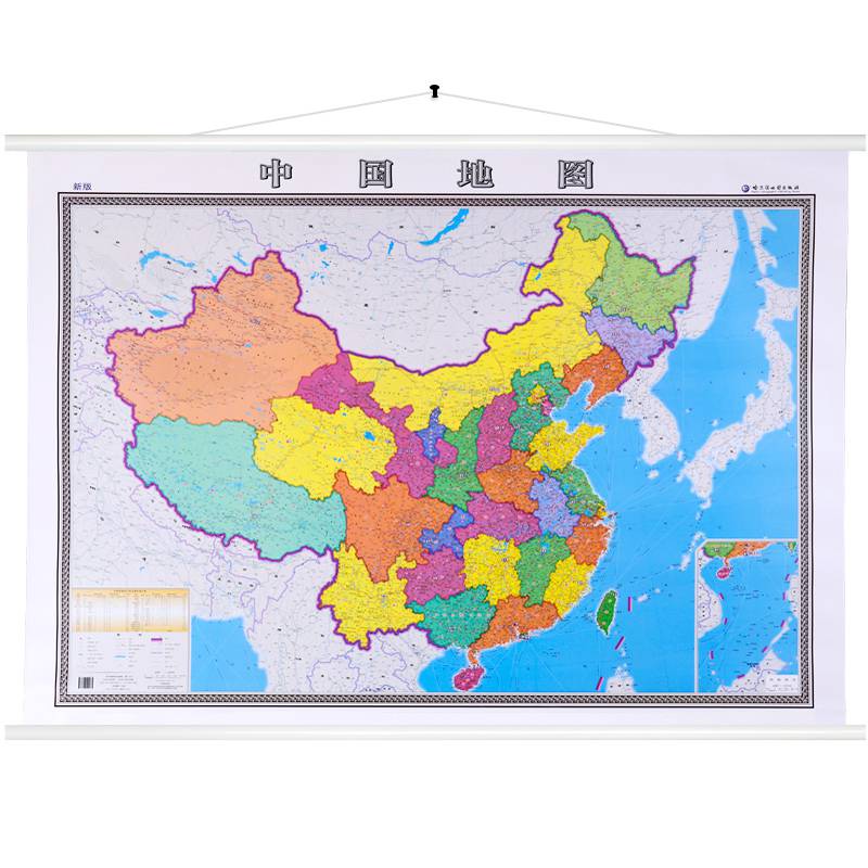 4m×1m双面覆膜耐折防水中国交通全图中国行政区划地