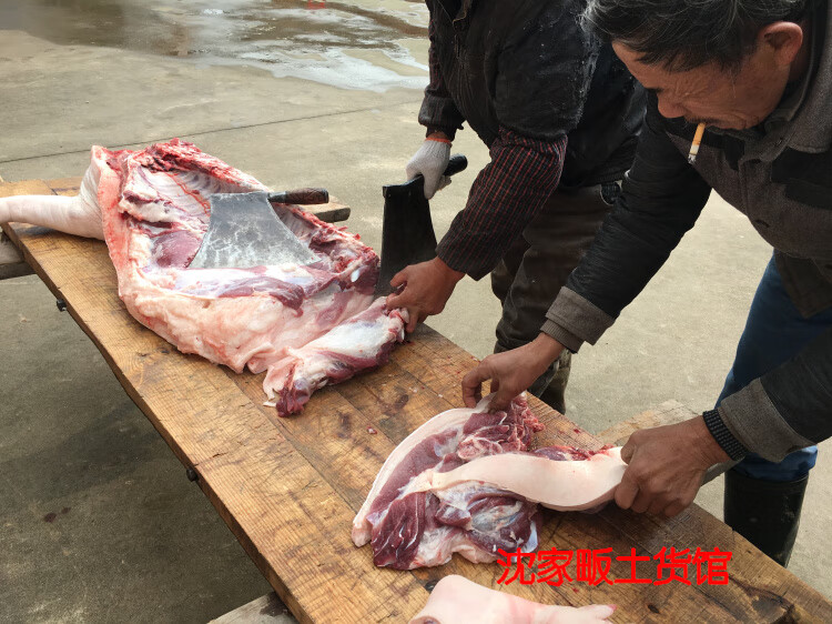 腊肉大别六安霍山农家手工土猪肉风干腌咸整块五花肋条后座肉排骨