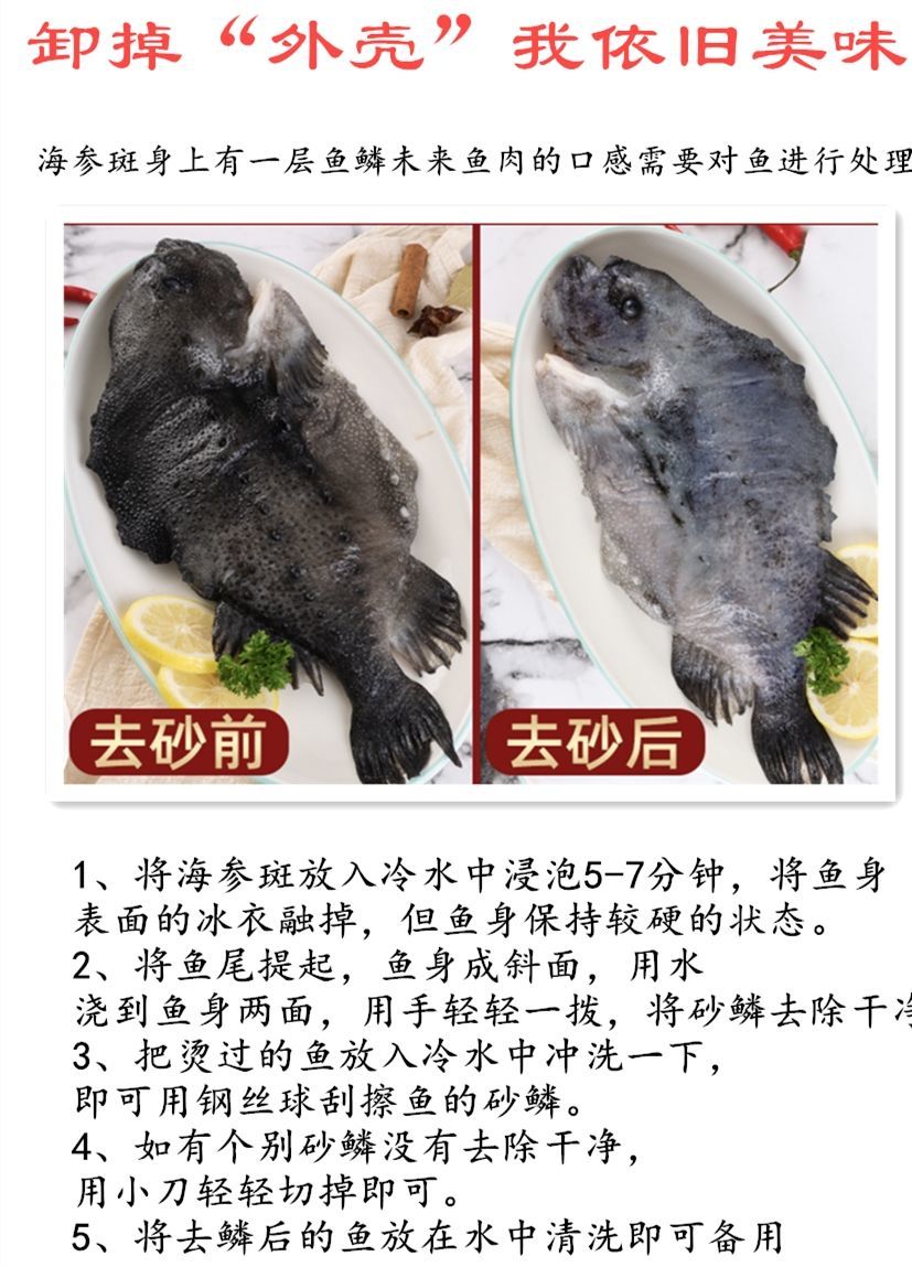 海参斑鱼去脏新鲜海鲜批发深海鱼石斑鱼冷冻水产生鲜1500克34斤