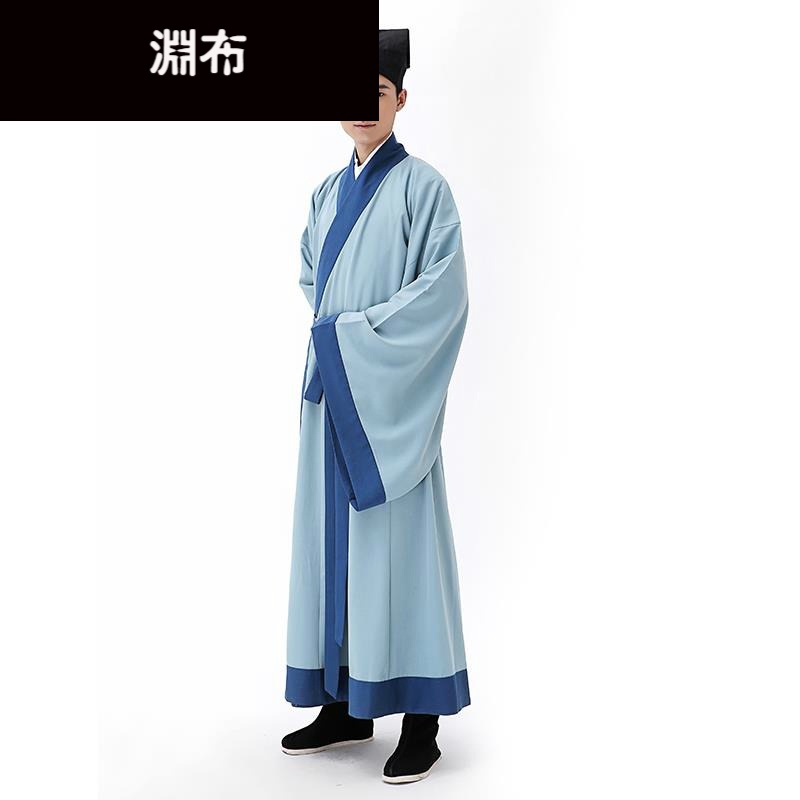 古代江南汉服 影视演出服戏服 老蓝边书生 帽子 【建议身高150】