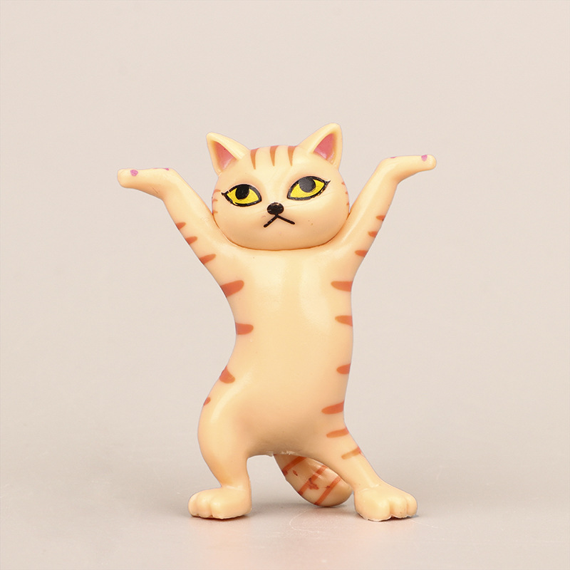 抖音同款 5款跳舞猫手办 动漫周边卡通妖娆小猫咪玩具