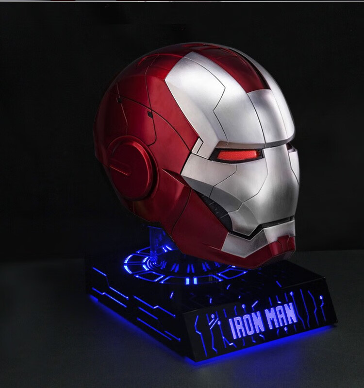 钢铁侠头盔周边生日礼物漫威可穿戴钢铁侠1比1mk5头盔遥控cosplay可动