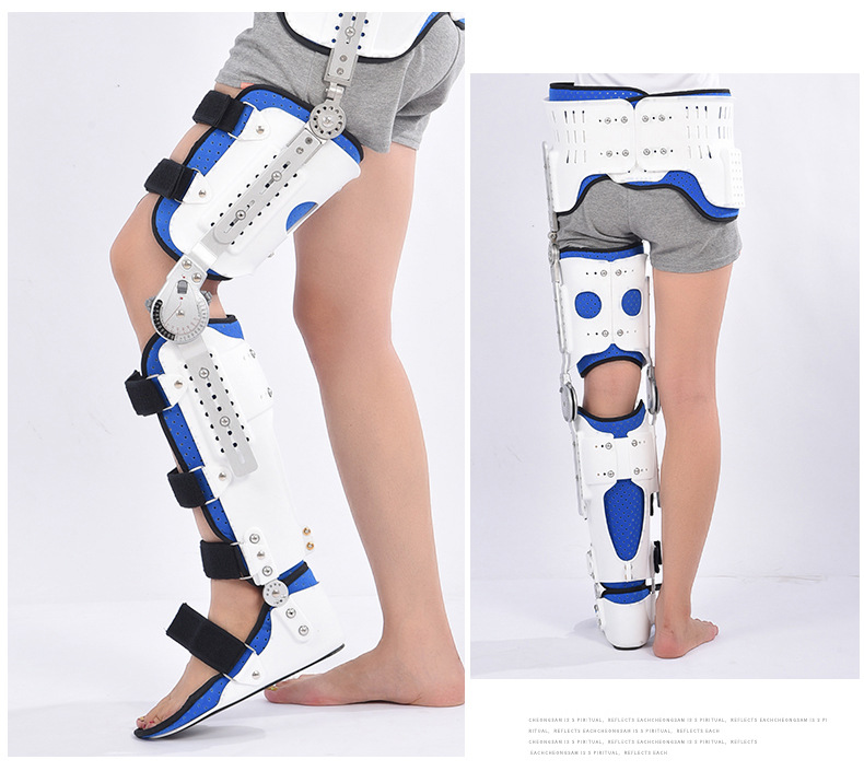 颖健成人可调髋膝踝足髋胯骨腰部膝踝足关节固定支具高位截瘫行走护具
