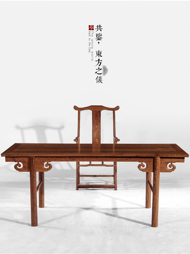 知府红木家具非洲鸡翅木学名非洲崖豆木明式王世襄款夹头隼云纹牙头