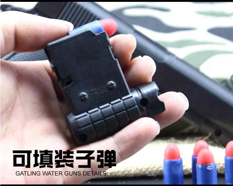 m1911下供弹柯尔特两用cs玩具枪发射软胶弹海绵弹 定制 m1911标配盒装