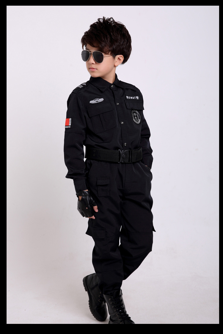 儿童警察童装儿童警察服小特警衣服男女童军装长短袖特训套装小特种兵
