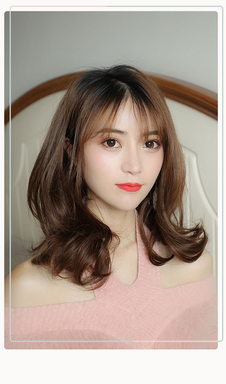 一片式蓬松短发片假发女v型大波浪卷发假发片隐形无痕接发假头发两夹