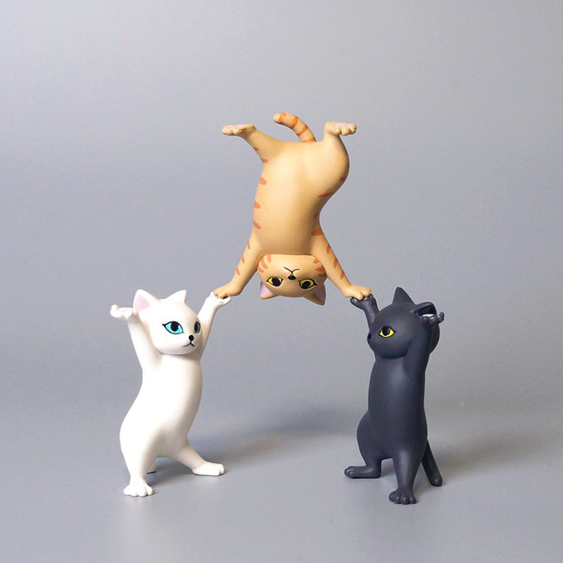60万物皆可举猫咪纵向书写qualia妖娆猫托举猫猫笔架创意猫咪支架猫