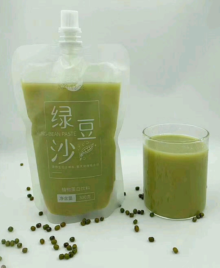 谷淦绿豆沙绿豆汤植物蛋白蜂蜜柚子茶饮料酸梅汤夏季果汁饮品绿豆沙