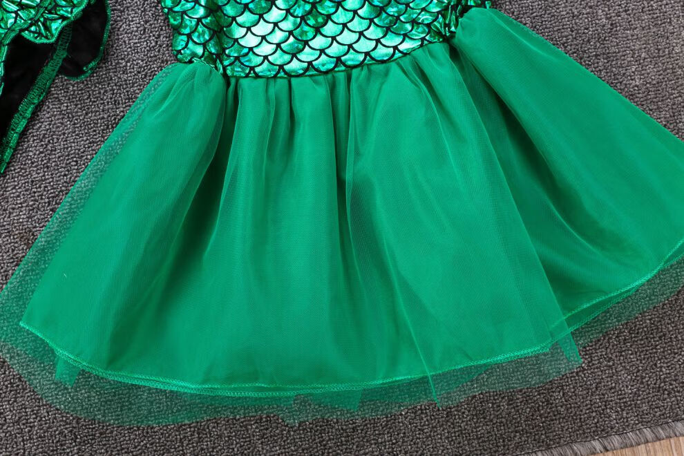 美人鱼衣服儿童美人鱼游泳衣女童公主衣服美人鱼尾巴海边度假分体