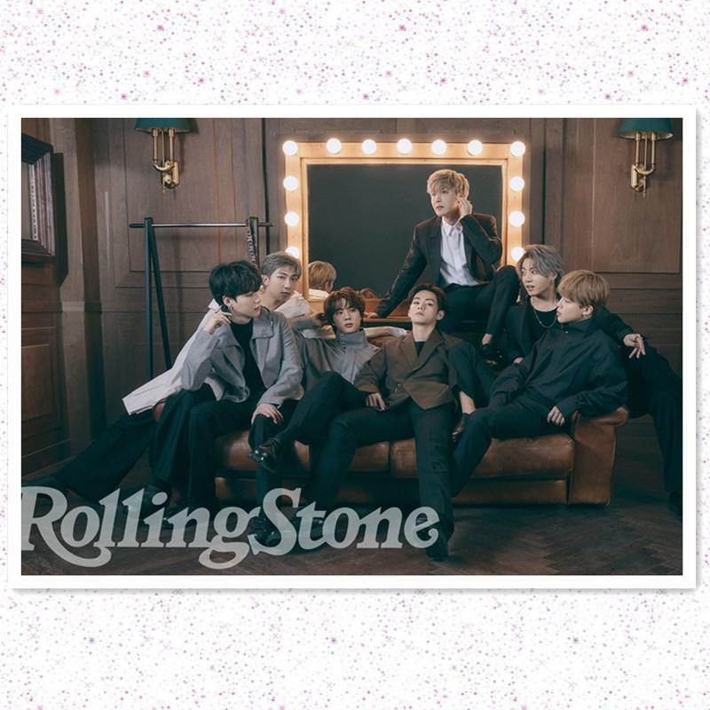 礼姿bts防弹少年团rollingstone同款封面海报贴画jkv墙贴不干胶周边