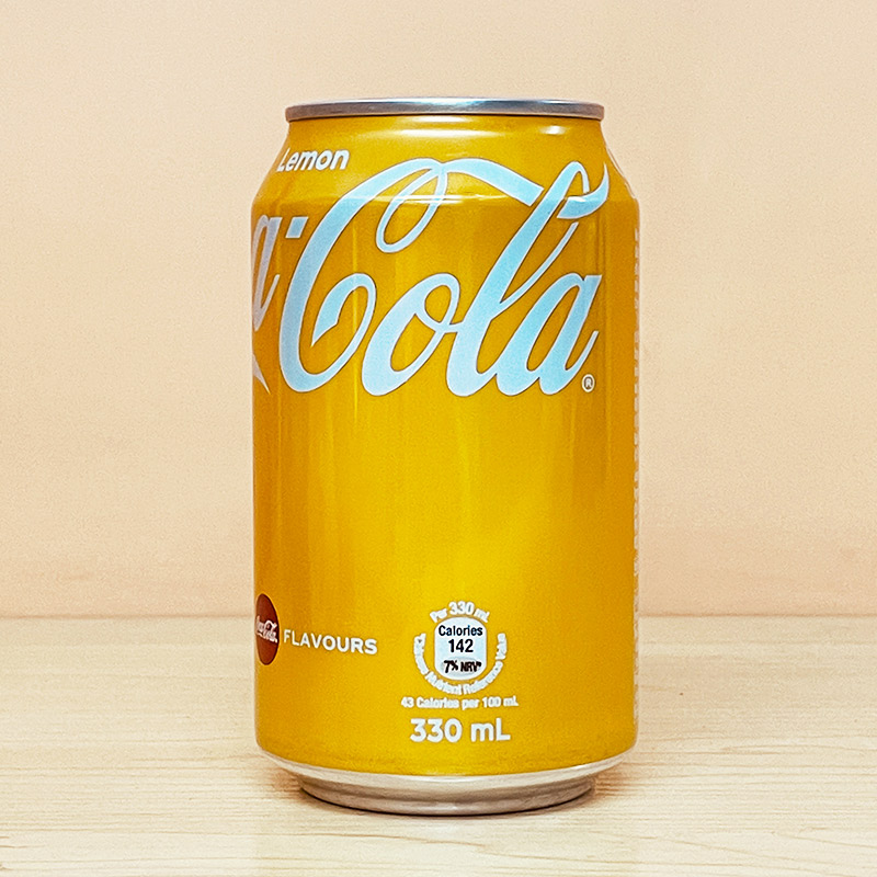 coke可口可乐柠檬味碳酸饮料汽水330mlx6罐柠檬可乐3罐玉泉忌廉3罐